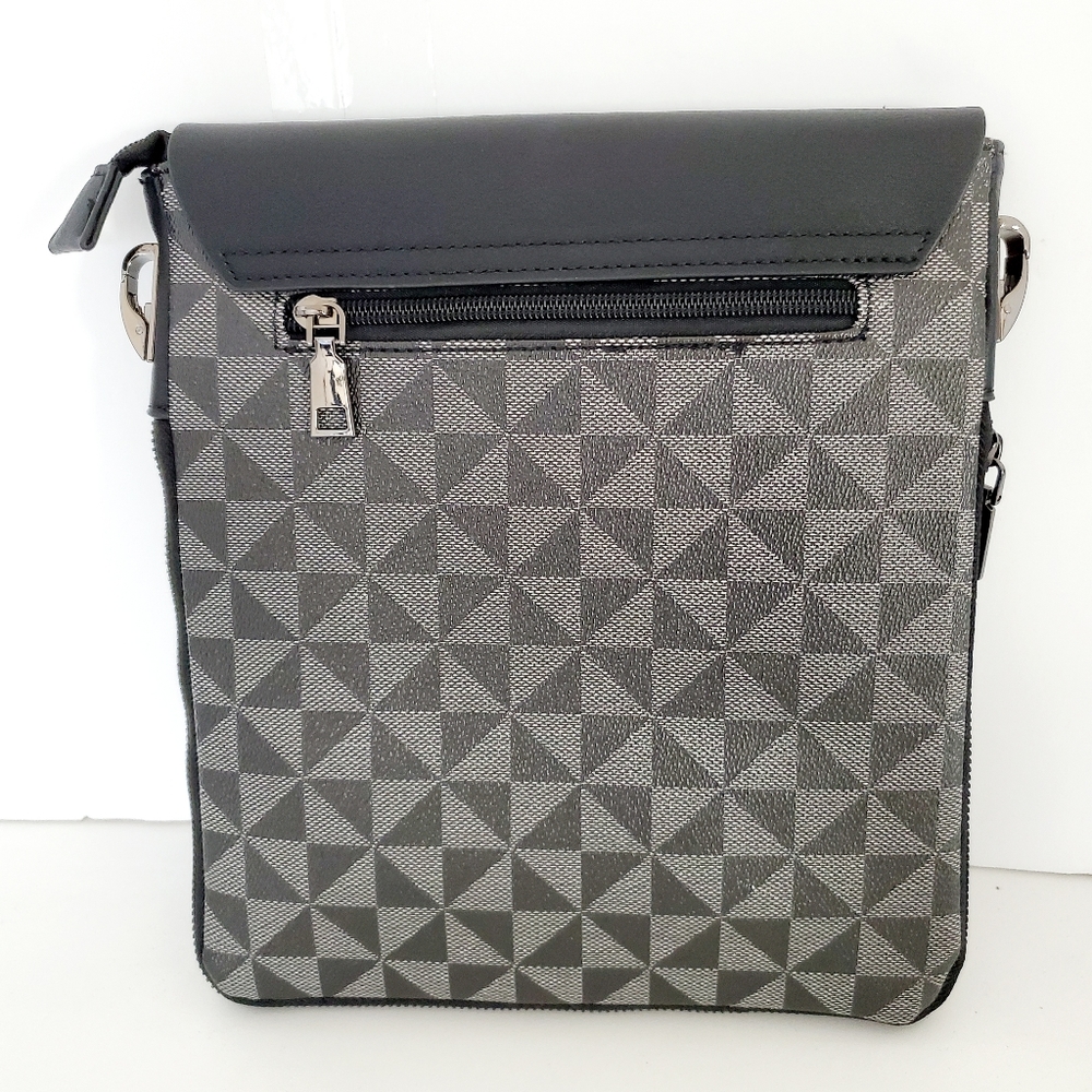 Classic Fashion Men's Black Messenger Expandable Crossbody Shoulder Bag - Picture 5 of 12
